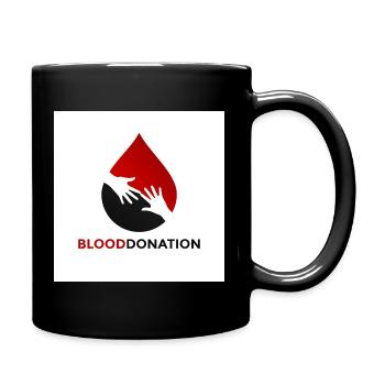 Emblème des mains de don de sang - Mug uni - noir - Droite