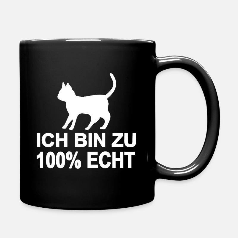 Katze - Tasse einfarbig - Schwarz