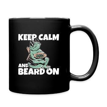 Cool bearded dragon - Full Colour Mug - black - Right