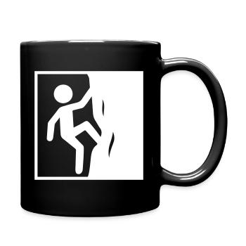 Klettern Symbol Sport - Tasse einfarbig - Schwarz - Rechts