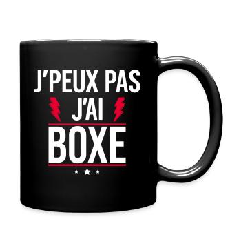 I can't I boxed Humor Boxing Boxer Boxer - Full Colour Mug - black - Right