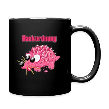 Dessin animé Mettigel – Ordre drôle de hiérarchie - Mug uni - noir - Droite
