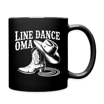 Line Dance Oma Cowboy Boots - Tasse einfarbig - Schwarz - Rechts