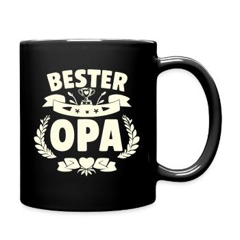 Bester Opa  - Tasse einfarbig - Schwarz - Rechts