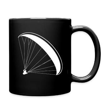 Gleitschirm Pilot Silhouette Paragliding Logo - Tasse einfarbig - Schwarz - Rechts