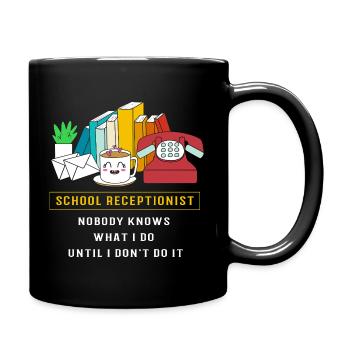 Receptionist Receptionist School - Full Colour Mug - black - Right