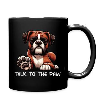 Parle au Paw Boxer Boxerhalter Boxerhund - Mug uni - noir - Droite