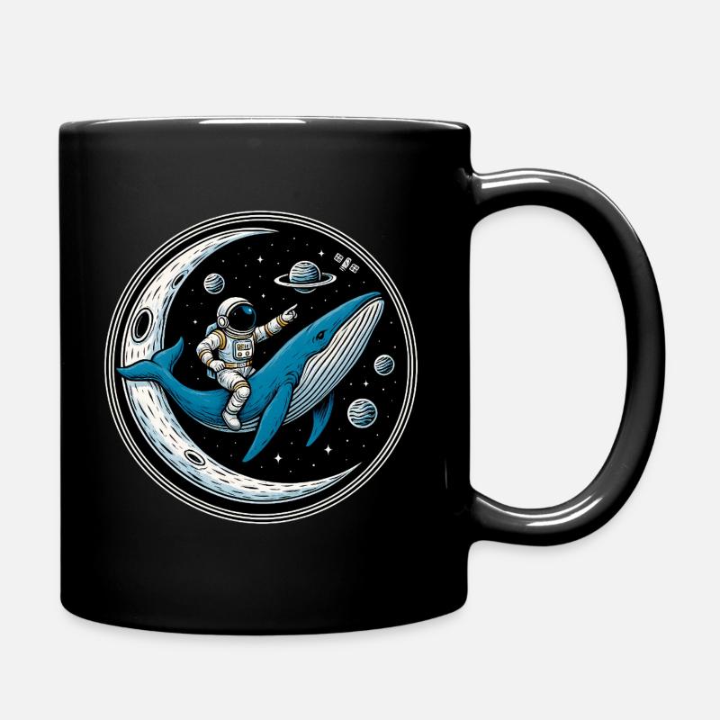 Cosmic Ride : l’astronaute et la baleine - Mug uni - noir