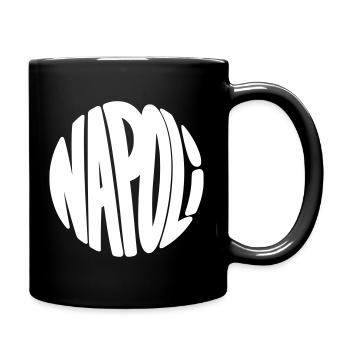 Lettres Naples en cercle - Mug uni - noir - Droite