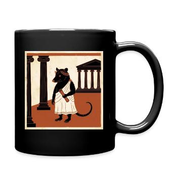 Roman Rat in Toga In Antiquity - Full Colour Mug - black - Right