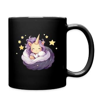 Unicorn Dream Friend in the Star Swirl - Full Colour Mug - black - Right
