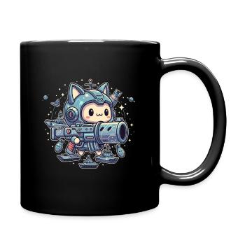 Weltraum Cutie Warrior - Tasse einfarbig - Schwarz - Rechts