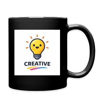 Creative flash of light design - Full Colour Mug - black - Right