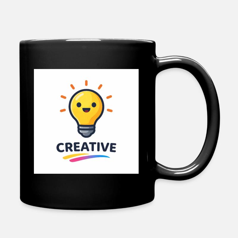 Kreatives Lichtblitz Design - Tasse einfarbig - Schwarz