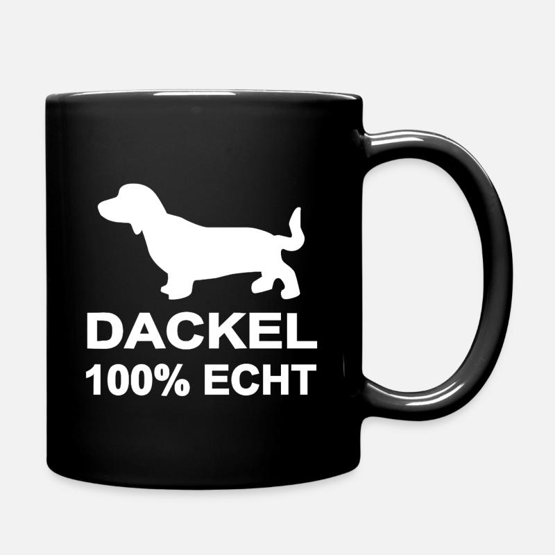 Dackel - Tasse einfarbig - Schwarz