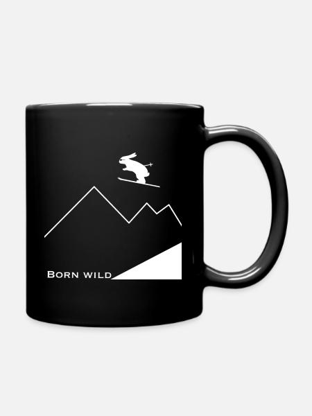 Born Wild - Tasse einfarbig - Schwarz