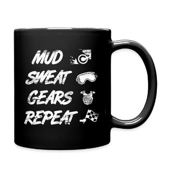 Mud Sweat Gears Repeat - Full Colour Mug - black - Right