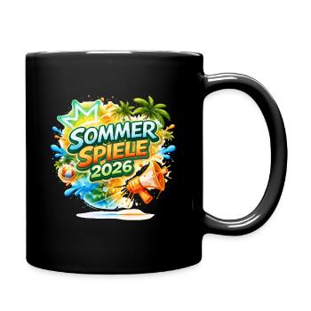 Sommer Spiele 2026 Tropen-Logo - Full Colour Mug - black - Right