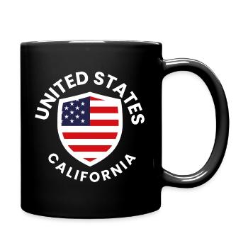 California USA Shield Design - Full Colour Mug - black - Right