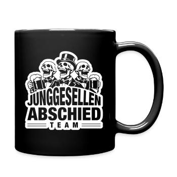 Junggesellenabschied Team Skelett Bier - Tasse einfarbig - Schwarz - Rechts