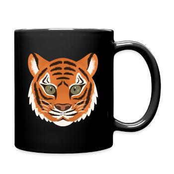 Tiger Head Graphic for Apparel - Full Colour Mug - black - Right