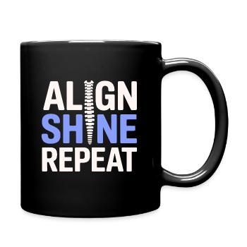 Chiropraktiker Aligned Shine Repeat Professional DC - Tasse einfarbig - Schwarz - Rechts