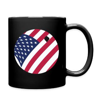 USA Flag Ping Pong Ball Patriotic Table Tennis - Full Colour Mug - black - Right