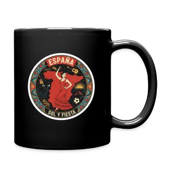 Flamenco en Espana Sol y Fiesta - Mug uni - noir - Droite