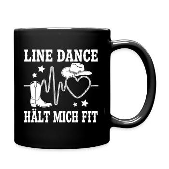 Line Dance Heartbeat Cowboy - Full Colour Mug - black - Right