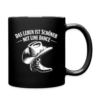 Life Is Beautiful Line Dance Cowboy - Full Colour Mug - black - Right