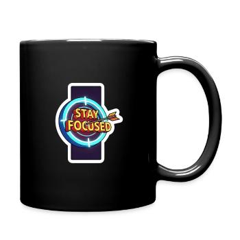 Restez concentrés Cible néon - Mug uni - noir - Droite