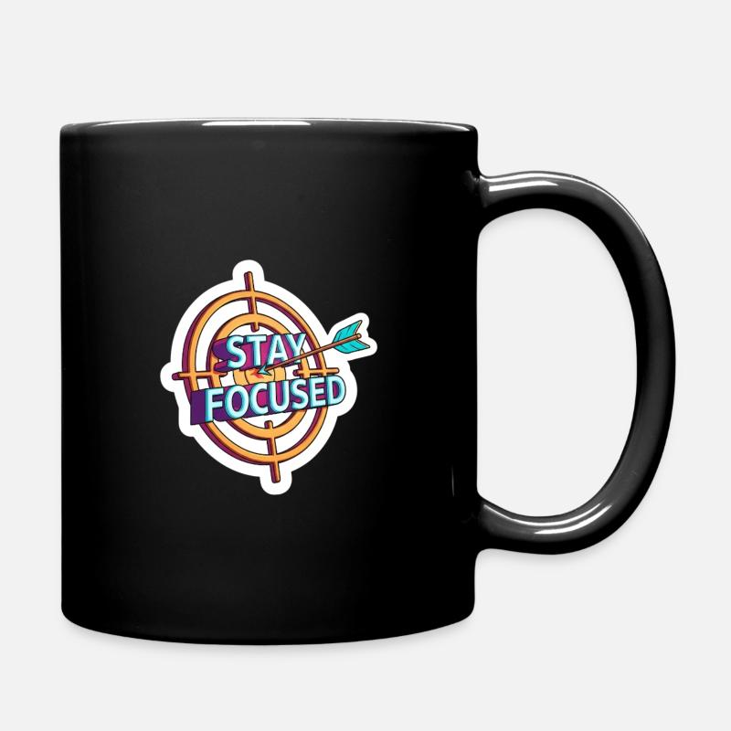 Cible de tir à l’arc Reste Concentré - Mug uni - noir