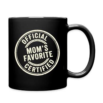 Favorite Kid Funny Official Mom's Favorite - Full Colour Mug - black - Right