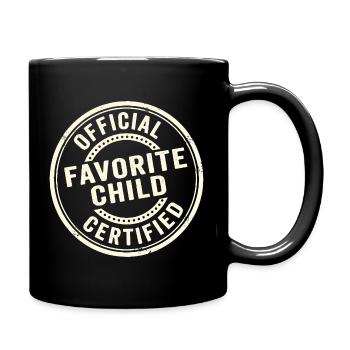 Favorite child (funny, official) - Full Colour Mug - black - Right