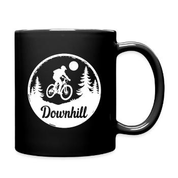 VTT de descente - Mug uni - noir - Droite