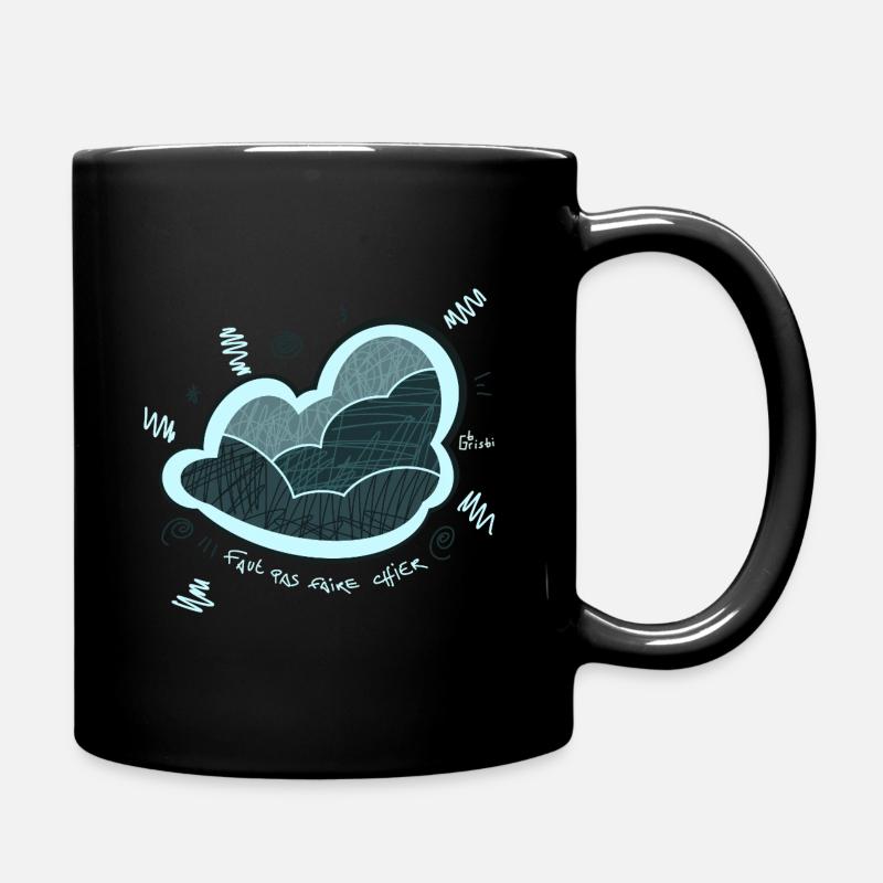 Nuage émotion énervé  - Mug uni - noir