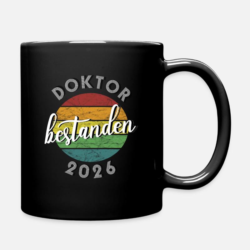 Doktor 2026 bestanden Doktortitel Promotion retro - Tasse einfarbig - Schwarz