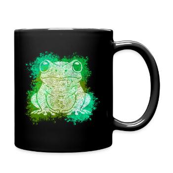 Zentangle Frog - Full Colour Mug - black - Right