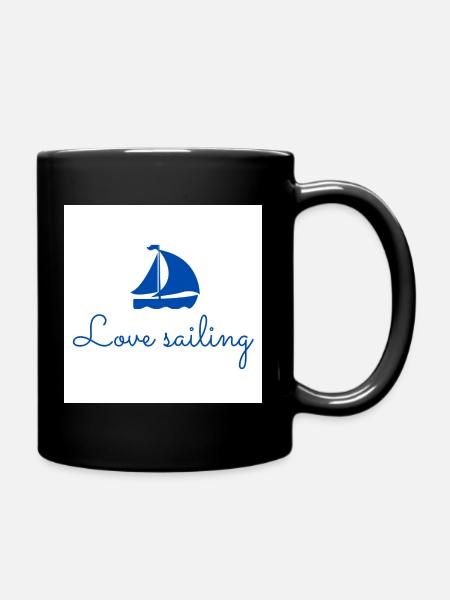 J’adore la voile - Mug uni - noir