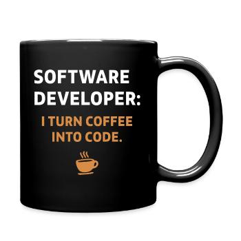 Software Developer - Coffee Edition - Tasse einfarbig - Schwarz - Rechts