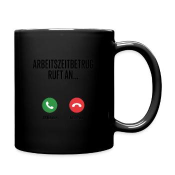 Appels pour fraude au temps de travail, que faites-vous - Mug uni - noir - Droite