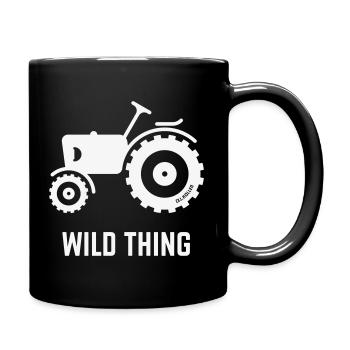 Wild Thing (Tracteur / Fermier / Blanc) - Mug uni - noir - Droite