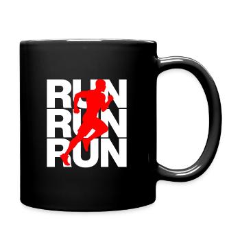 JOGG, PUISSANCE DE COURSE ! SPORT, COURSE, COURS JUSTE - Mug uni - noir - Droite