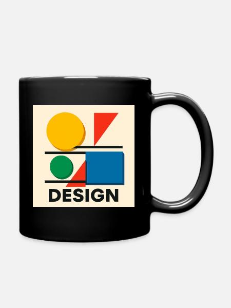 Géométrie Bauhaus Composition colorée - Mug uni - noir