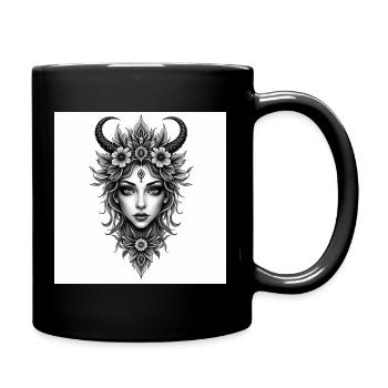 Hornenkönigin der Blüten - Tasse einfarbig - Schwarz - Rechts