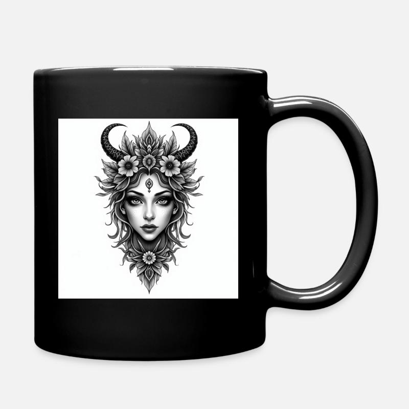 Hornenkönigin der Blüten - Tasse einfarbig - Schwarz