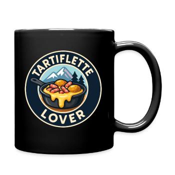Tartiflette Lover – Mountain Cheese Illustration - Full Colour Mug - black - Right
