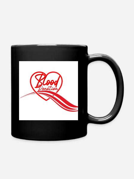 Logo du cœur de don de sang - Mug uni - noir