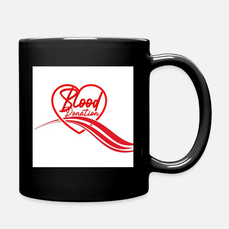 Logo du cœur de don de sang - Mug uni - noir