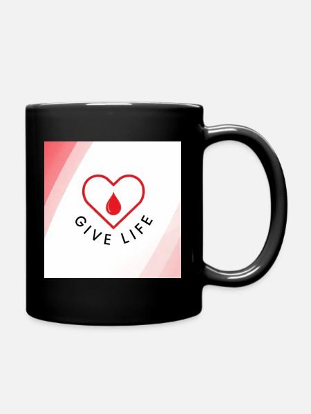 Donner la vie : Cœur de donneur de sang - Mug uni - noir